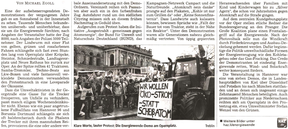 Loveparade der koszene (Bild und Text)