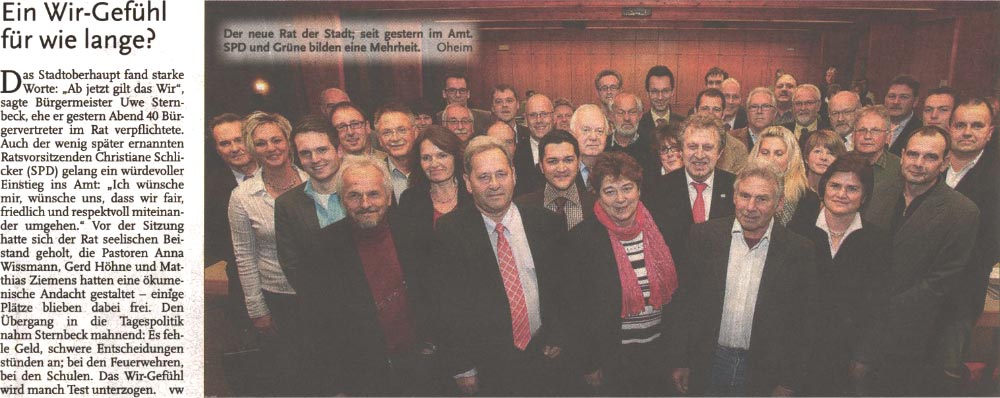 Die Ratsmitglieder: Ein Wir-Gefhl fr wie lange?