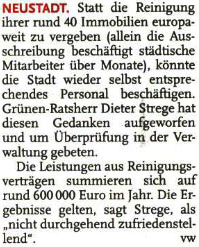 Putzt die Stadt wieder selbst ?