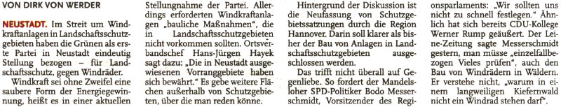 Gegenwind von den Grnen