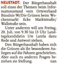 Grne ffnen Info-Stand (Text)