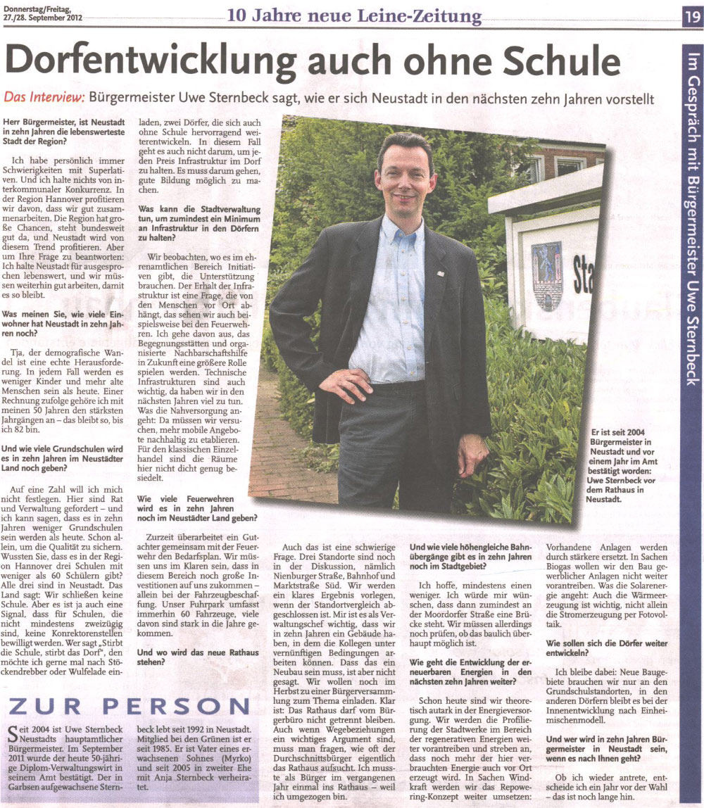 Dorfentwicklung auch ohne Schule (Text und Bild)