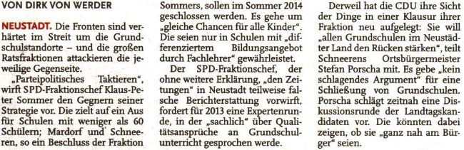 Grundschulstreit: SPD fordert Expertenrunde (Text)