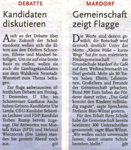 Kandidaten diskutieren - Gemeinschaft zeigt Flagge (Text)