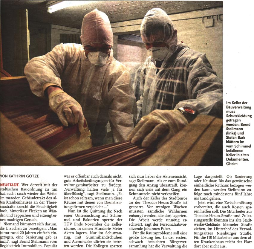 Atemschutz zur Akteneinsicht (Text und Bild)