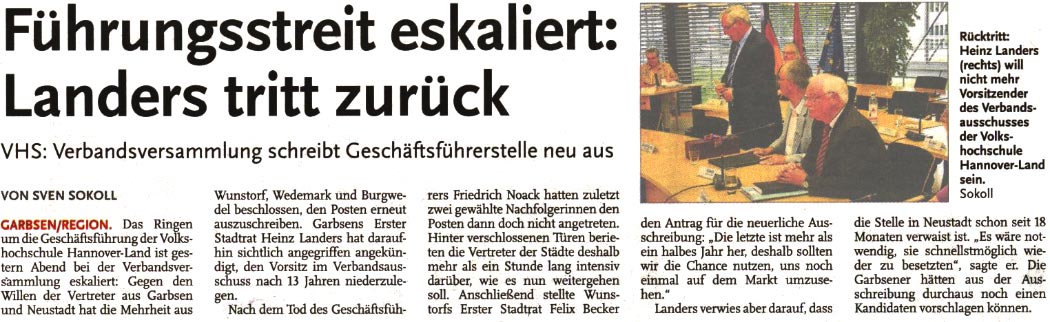 Fhrungsstreit eskaliert: Landers tritt zurck (Text und Bild)