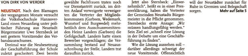 VHS: Neustart dank Neustadt?