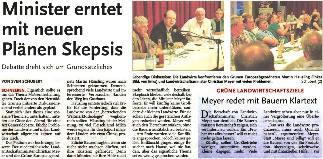 Minister erntet mit neuen Plnen Skepsis (Bild und Text)