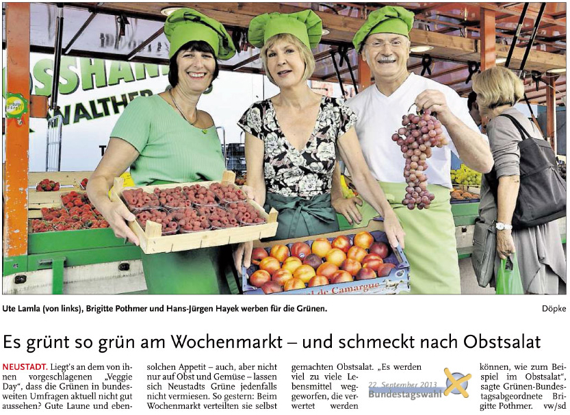 Es grnt so grn am Wochenmarkt - und schmeckt nach Obstsalat (Bild und Text)