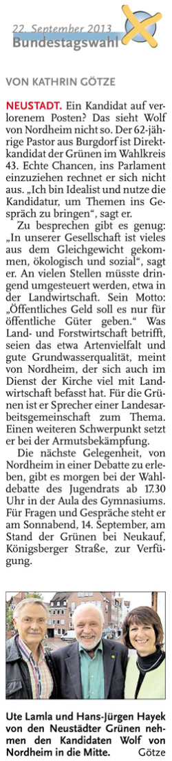 Ein Idealist sucht das Gesprch (Text und Bild)