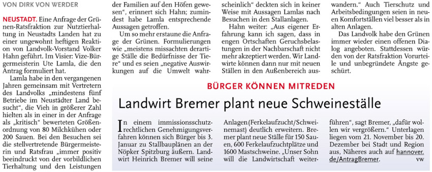 Wie viel Vieh ist gut, Frau Lamla? (Text)