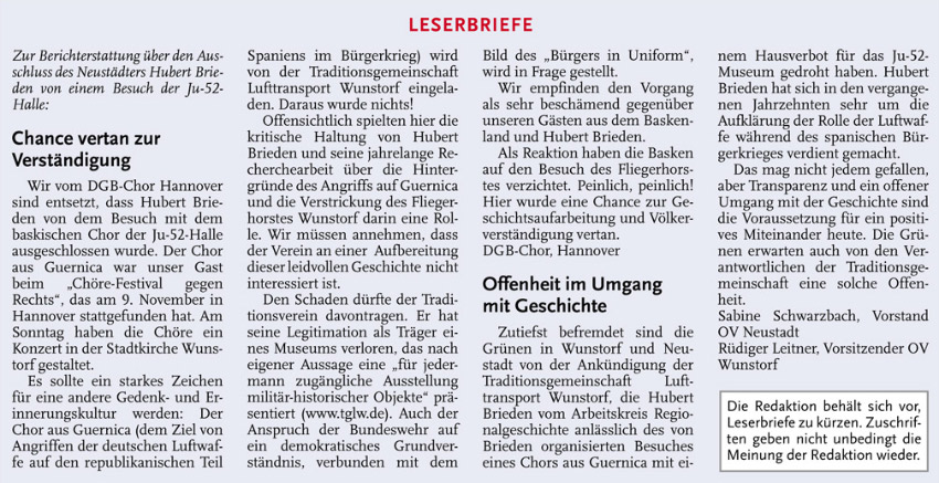 Leserbriefe