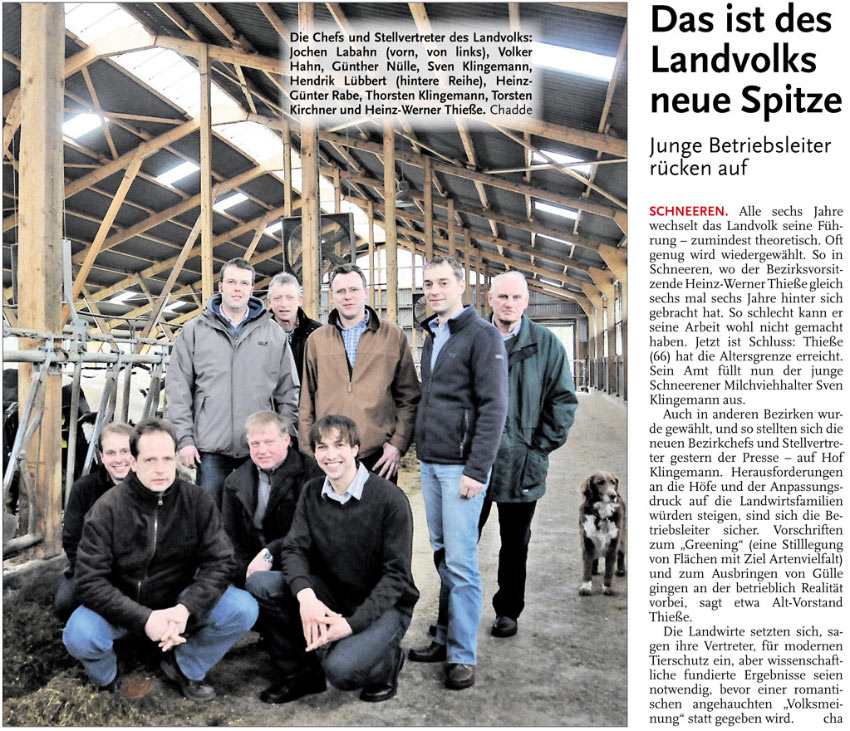 Das ist des Landvolks neue Spitze (Bild und Text)