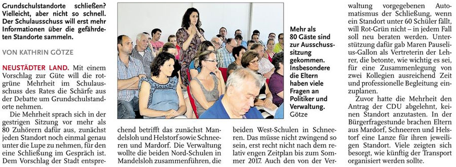 Mehheit bremst Schuldebatte