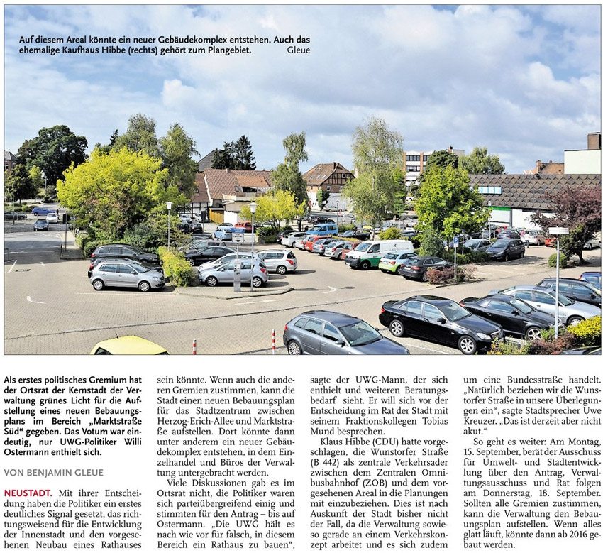 Deutliches Signal vom Ortsrat (Bild und Text)