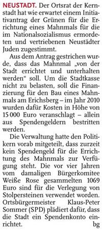 Mahnmal: spenden bentigt (Text)