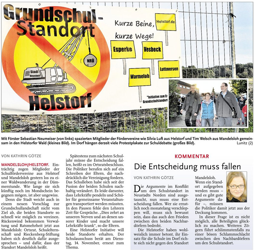 Nachbarschaft vor Nagelprobe (Text und Bild)