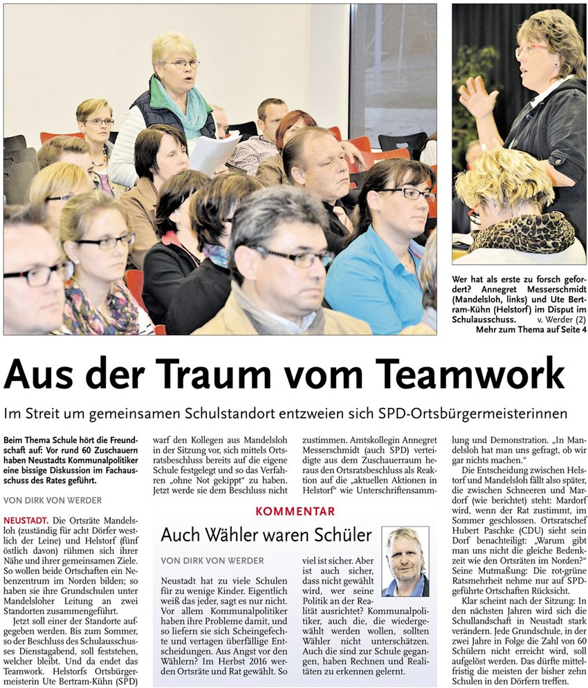 Aus der Traum vom Teamwork (Text und Bild)