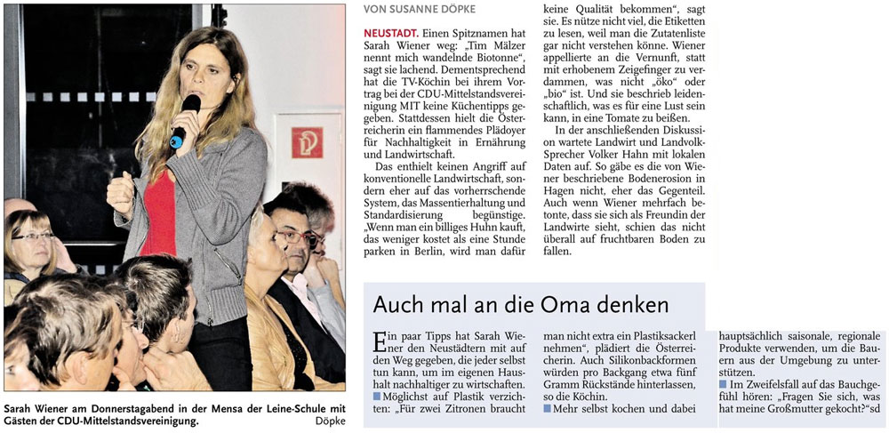 Wiener wei, was gut ist am Essen (Bild und Text)