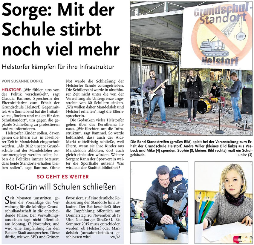 Sorge: Mit der Schule stirbt noch viel mehr (Bild und Text)