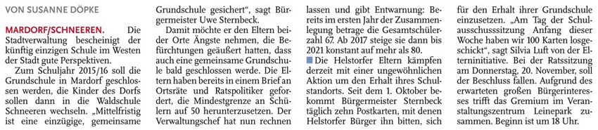 Gute Prognose fr neue Schule (Text)