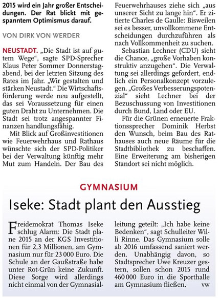 Die Stadt ist auf gutem Wege (Text)