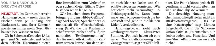 Zu oft geht der Blick ins Leere (Text)