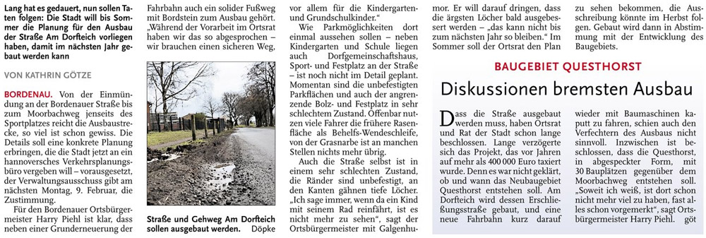Strae Am Dorfteich wird 2016 erneuert  (Bild und Text)