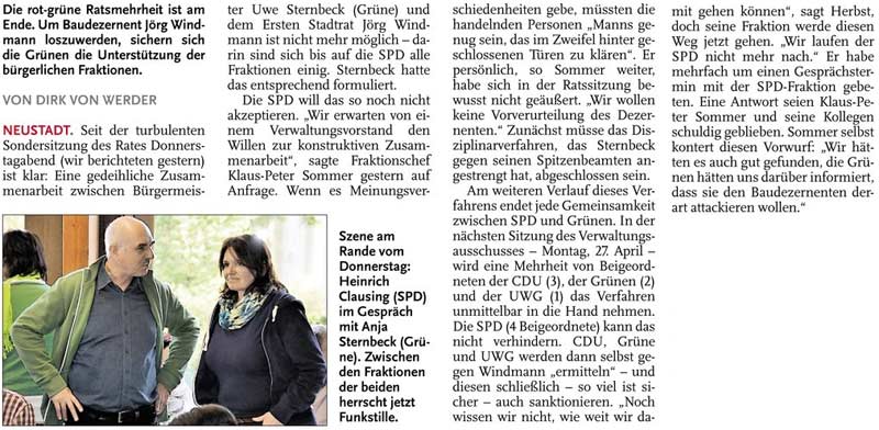 Rot-Grn im Rat ist am Ende (Text und Bild)