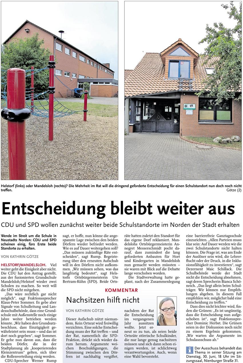 Entscheidung bleibt weiter aus (Bild und Text)