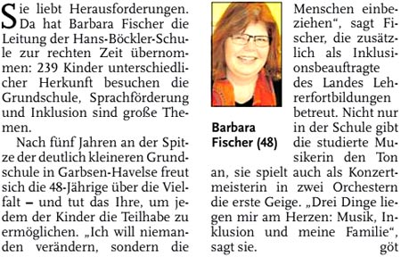 Die neue Schulleiterin