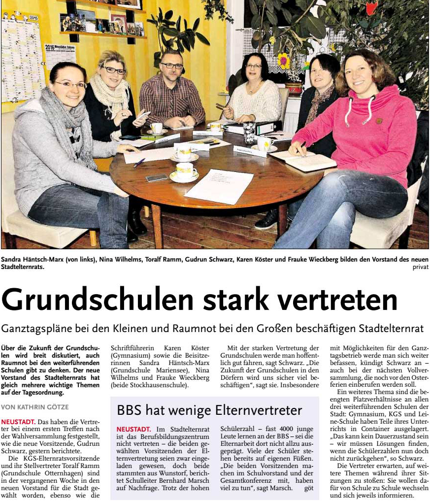 Grundschulen stark vertreten (Bild und Text)