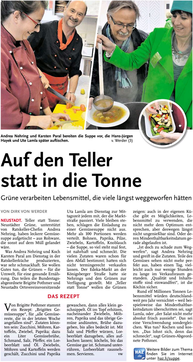 Auf den Teller statt in die Tonne (Bilder und Text)