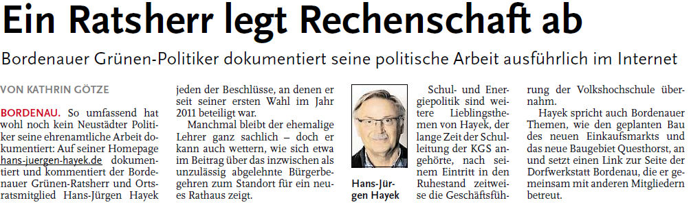 Ein Ratsherr legt Rechenschaft ab (Bild und Text)
