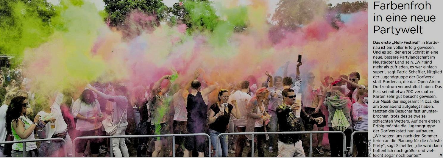 Farbenfroh in eine neue Partywelt (Bild und Text)