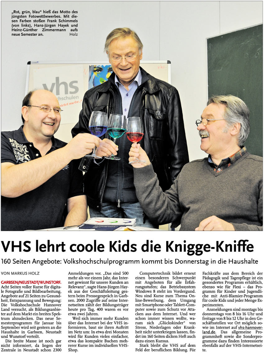 Die VHS lehrt coole Kiids die Knigge-Kniffe (LZG)