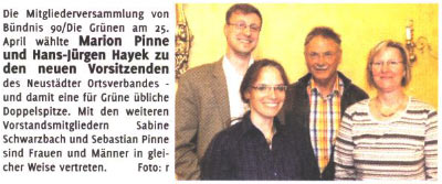 Der neue Vorstand (Text und Bild)