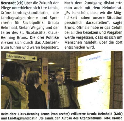 Grne im St. Nicolaistift (Bild und Text)