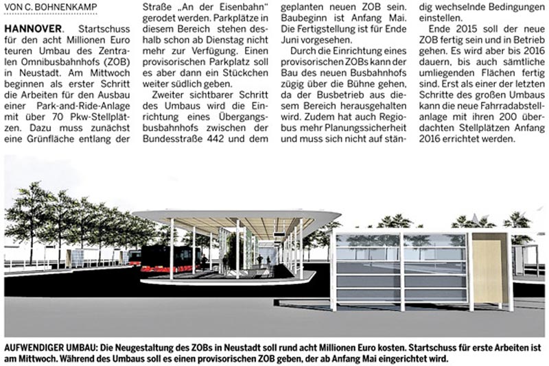 ZOB-Umbau in Neustadt startet in dieser Woche (Bild und Text)