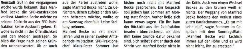 Wechselt Becke zu den Grnen? (Text)