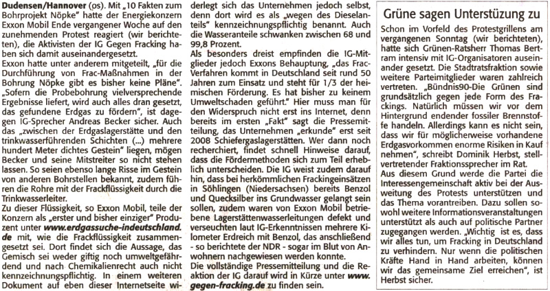 Exx0n wiederspricht sich mit dem eigenen Material