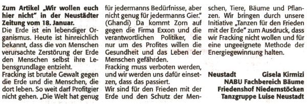 Stoppt Fracking (Text)