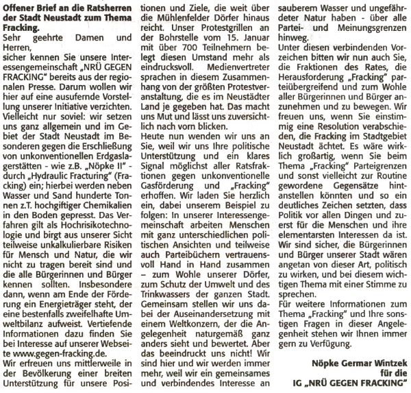 Politische Untersttzung erhofft