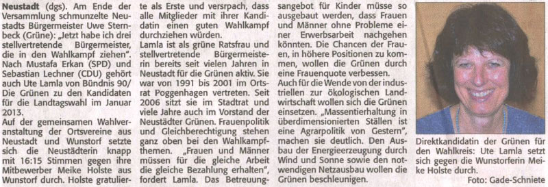 Ute Lamla will fr die Grnen in den Landtag