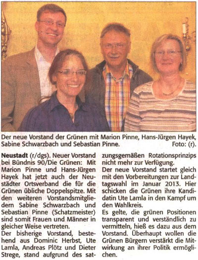 Grne mit neuer Doppelspitze