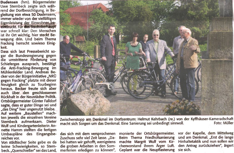 Nicht nur beim Thema Fracking ist Dudensen in Bewegung