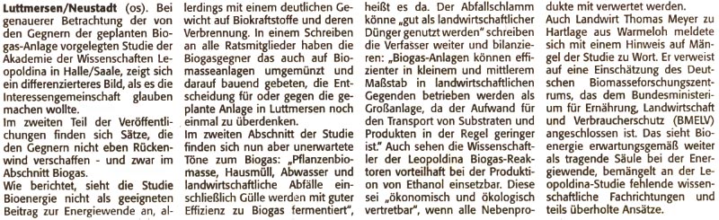 Biogas effizient und vorteilhaft (Text)