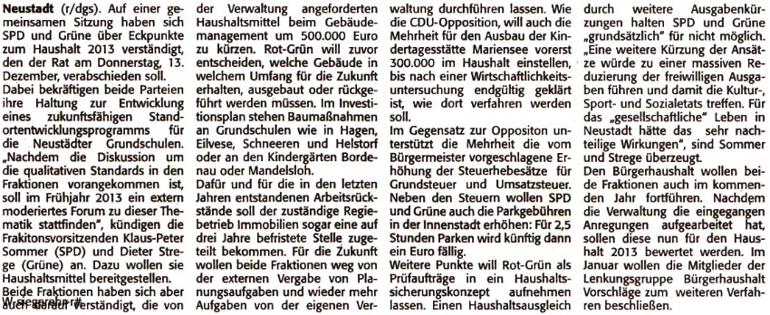 Rot-Grn will 500.000 Euro im Gebudemanagement einsparen