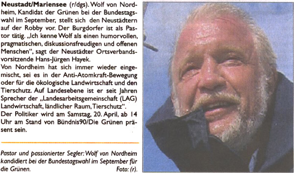 Kandidat der Grnen stellt sich den Neustdtern vor