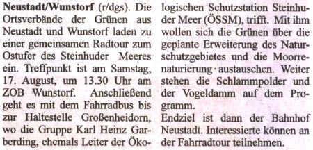 Grne informieren sich ber geplantes Naturschutzgebiet (Text)